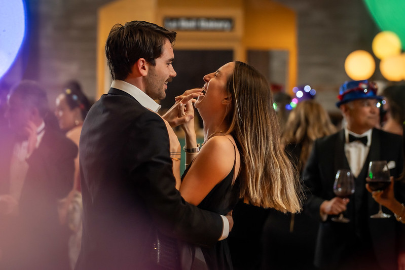 Couple dancing and laughing